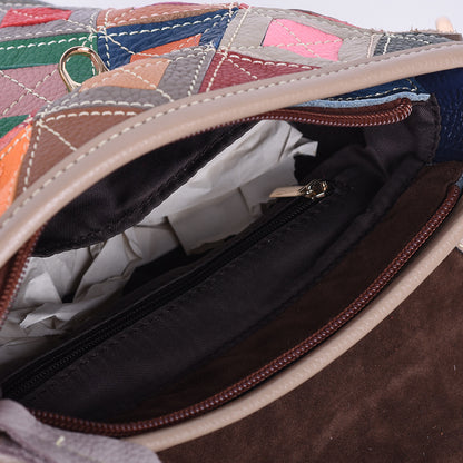 Interior view showing cotton lining and zip pocket