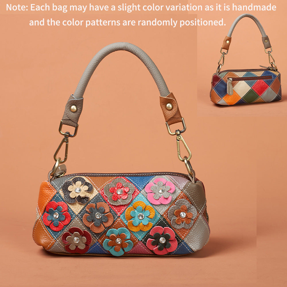 Top-Grain Cowhide Small Crossbody Bag – Color Options in Multicolor 1