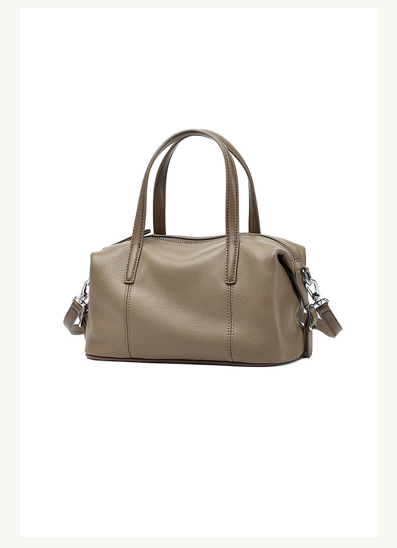 Elephant gray bag back view on white background