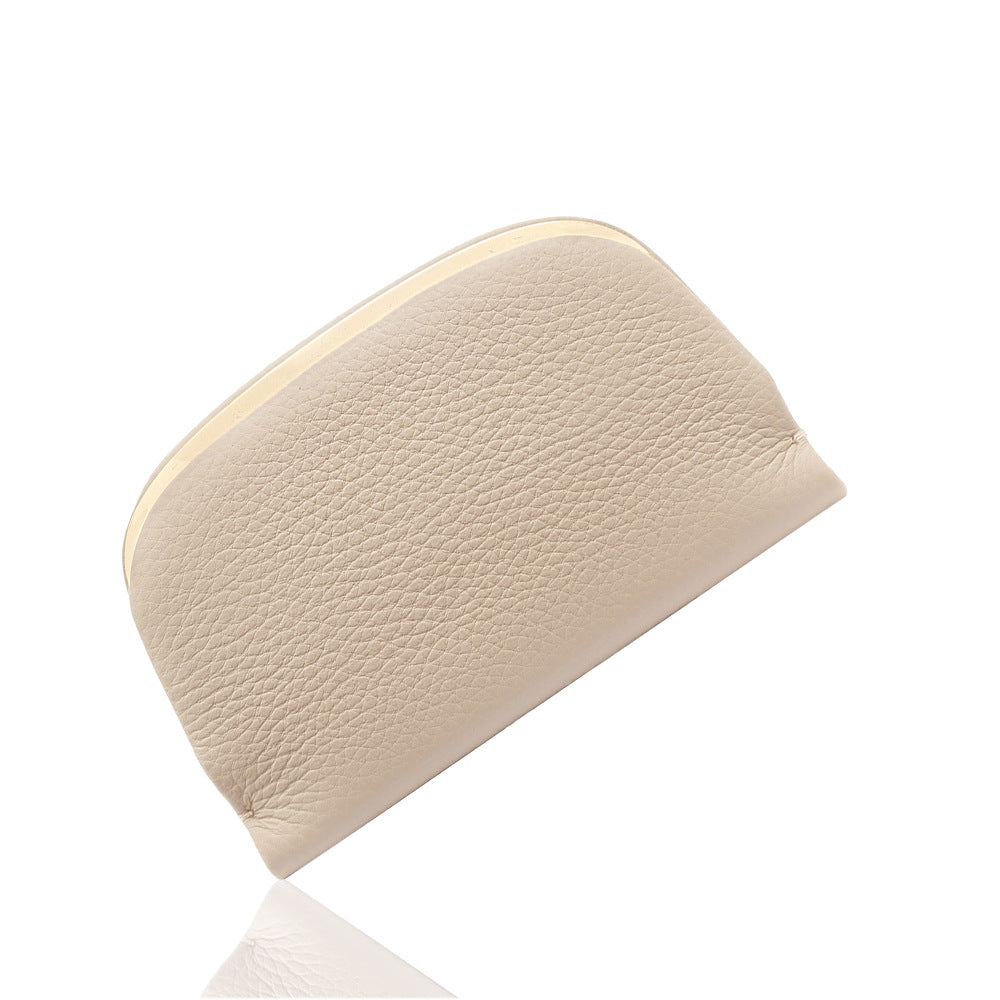 Top-Grain Cowhide Coin Purse in Ivory