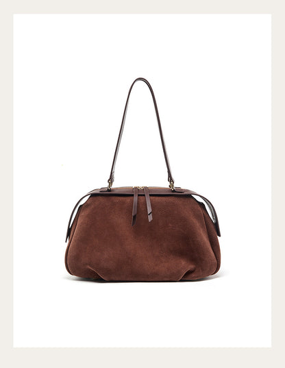 Suede Cowhide Shoulder Bag