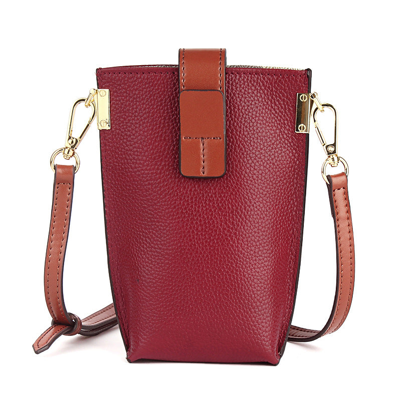 Cowhide Mini Crossbody Phone Bag