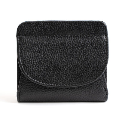 Genuine Leather Bifold Wallet with 8 Card Slots in Black
