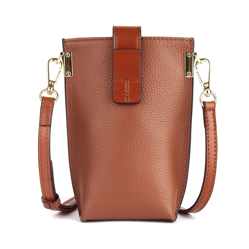 Cowhide Mini Crossbody Phone Bag