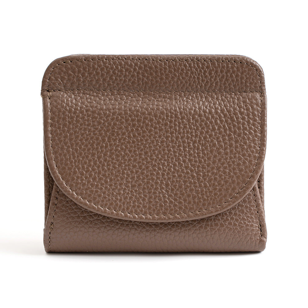 Genuine Leather Bifold Wallet with 8 Card Slots in Brown