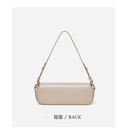 Leather Baguette Shoulder Bag