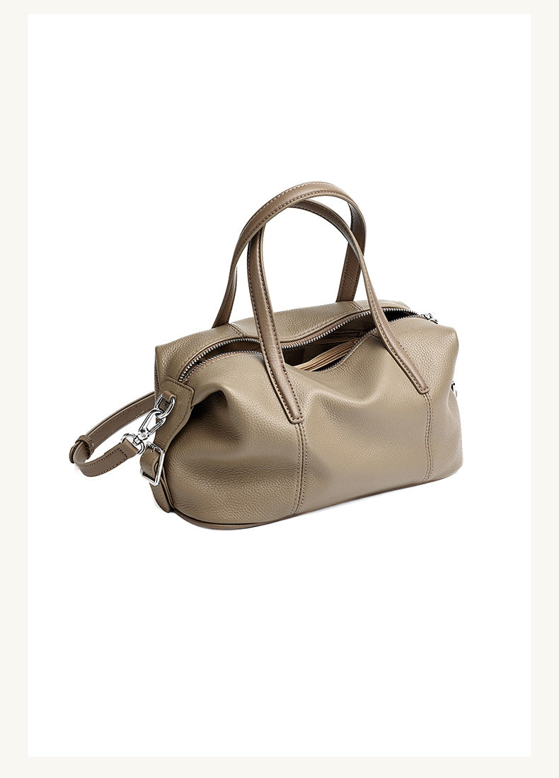 Top-Grain Cowhide Soft Pillow Bag – Retro Boston Crossbody