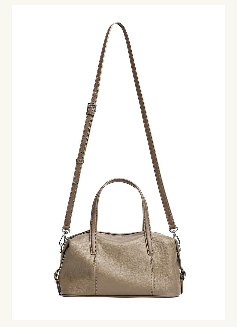 Top-Grain Cowhide Soft Pillow Bag – Retro Boston Crossbody