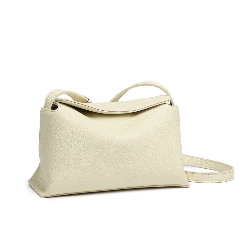 Cowhide Leather Mini Crossbody Bag – Color Options in Off-White