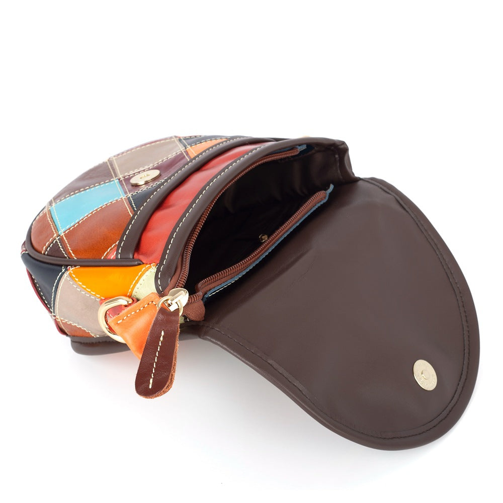 Bag shown open with the interior zip pocket visible