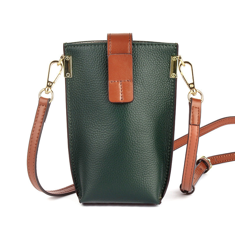 Cowhide Mini Crossbody Phone Bag