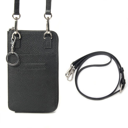 Cowhide Leather Mini Crossbody Phone Bag