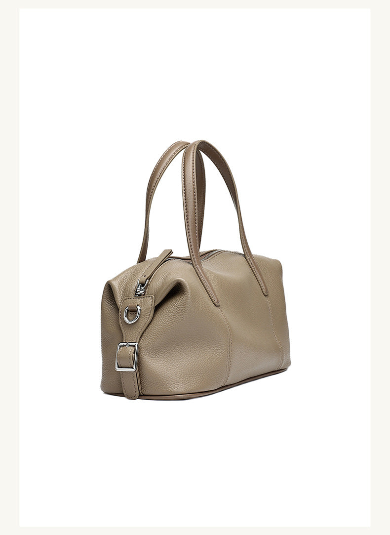 Top-Grain Cowhide Soft Pillow Bag – Retro Boston Crossbody