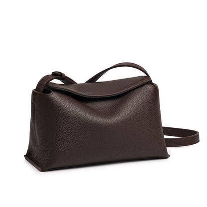 Cowhide Leather Mini Crossbody Bag – Color Options in Coffee