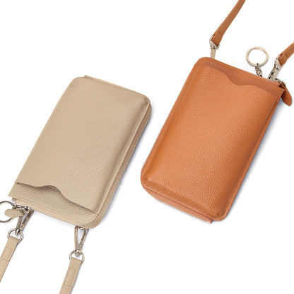 Cowhide Leather Mini Crossbody Phone Bag