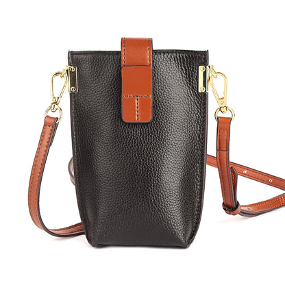 Cowhide Mini Crossbody Phone Bag
