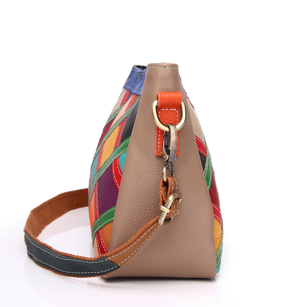 Side profile showing the bag depth and attached shoulder strap