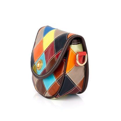 Back view highlighting the stitched leather panel design