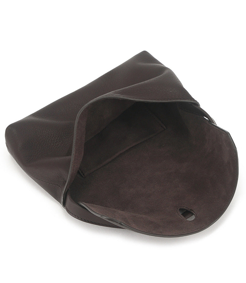 Open bag showing the polyester-lined interior and slip pocket