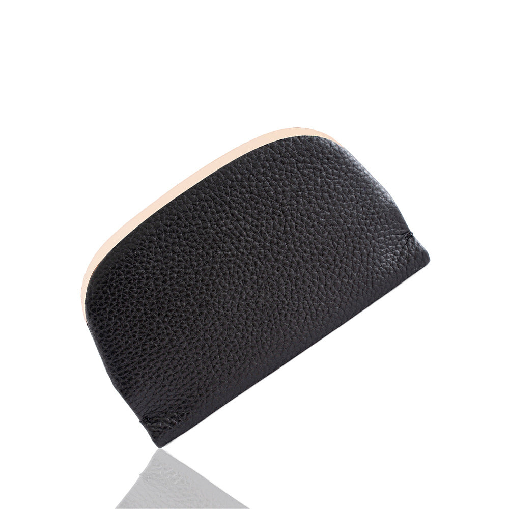 Top-Grain Cowhide Coin Purse in Black