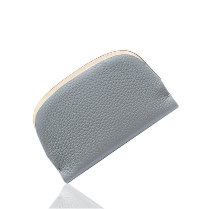 Top-Grain Cowhide Coin Purse in Light Blue