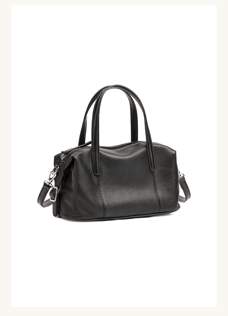 Top-Grain Cowhide Soft Pillow Bag – Retro Boston Crossbody