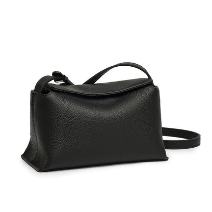 Cowhide Leather Mini Crossbody Bag – Color Options in Black