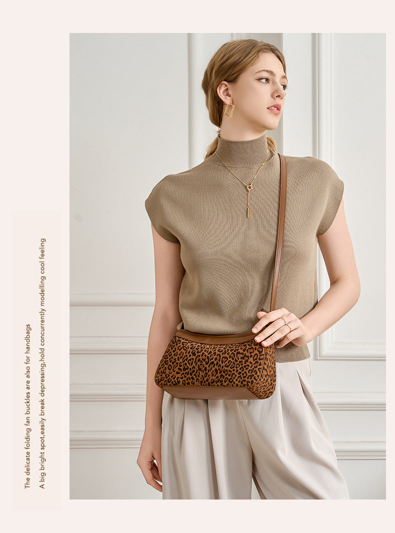 Caramel crossbody bag styled for an everyday outfit