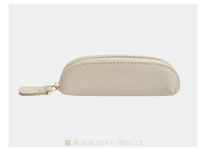 Genuine Leather Mini Coin Pouch with Zipper