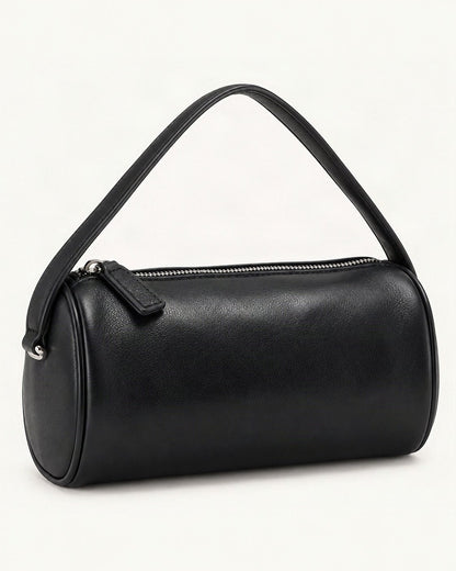 Lambskin Mini Shoulder Bag — front three-quarter view on a warm white background