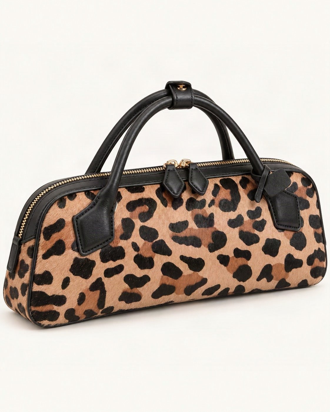 Top-Grain Cowhide Small Plus Top-Handle Shoulder Bag — front three-quarter view on a warm white background