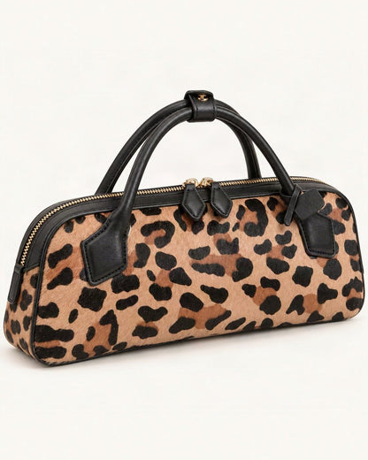 Top-Grain Cowhide Small Plus Top-Handle Shoulder Bag — front three-quarter view on a warm white background