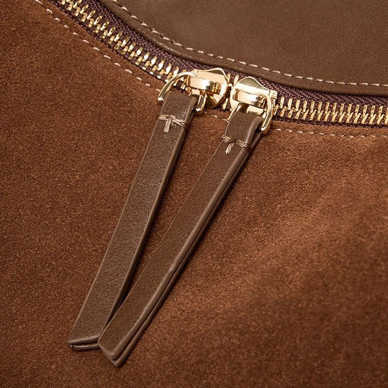 Suede Cowhide Small Crossbody Bag