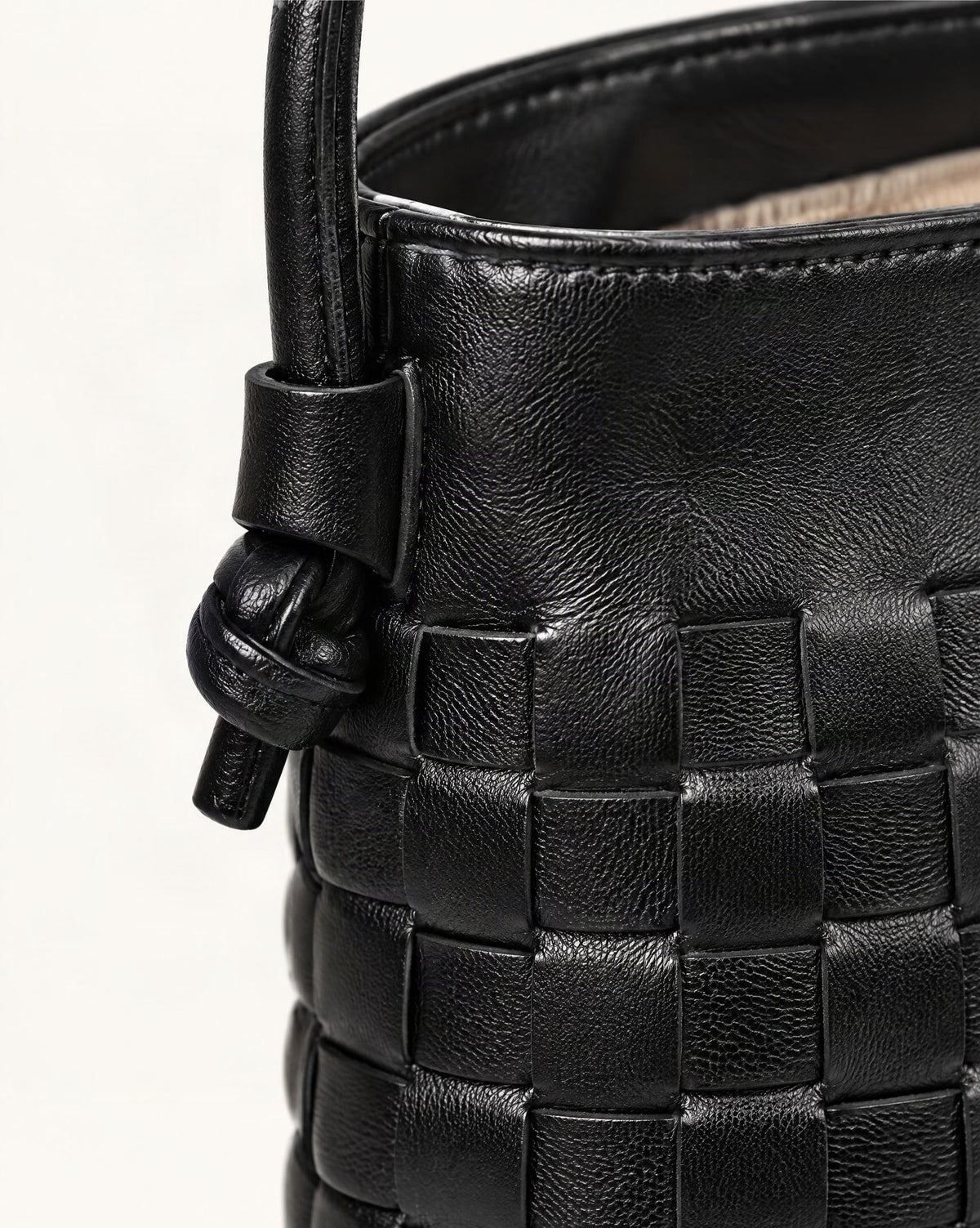 Lambskin Micro Crossbody Phone Bag hardware and lambskin detail, close up