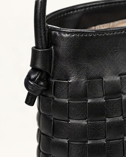 Lambskin Micro Crossbody Phone Bag hardware and lambskin detail, close up