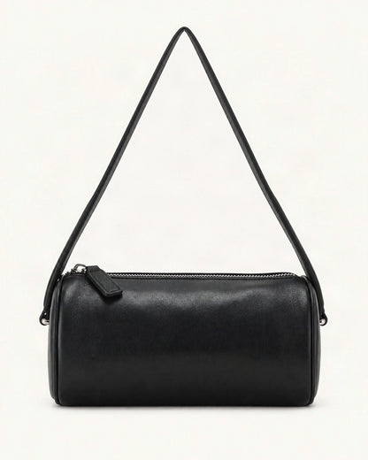 Lambskin Mini Shoulder Bag — straight-on front view on a warm white background