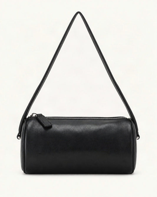Lambskin Mini Shoulder Bag — straight-on front view on a warm white background
