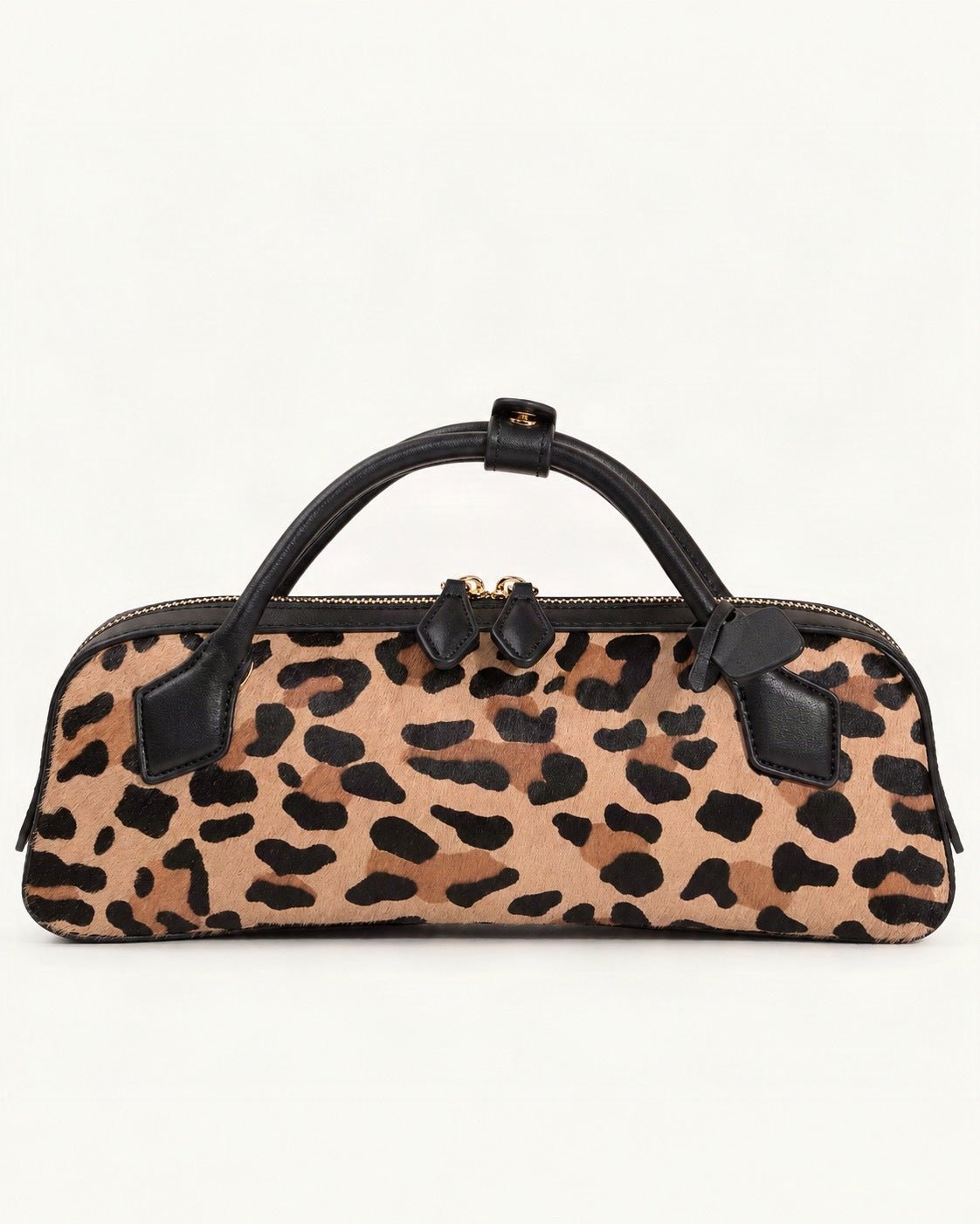 Top-Grain Cowhide Small Plus Top-Handle Shoulder Bag — straight-on front view on a warm white background