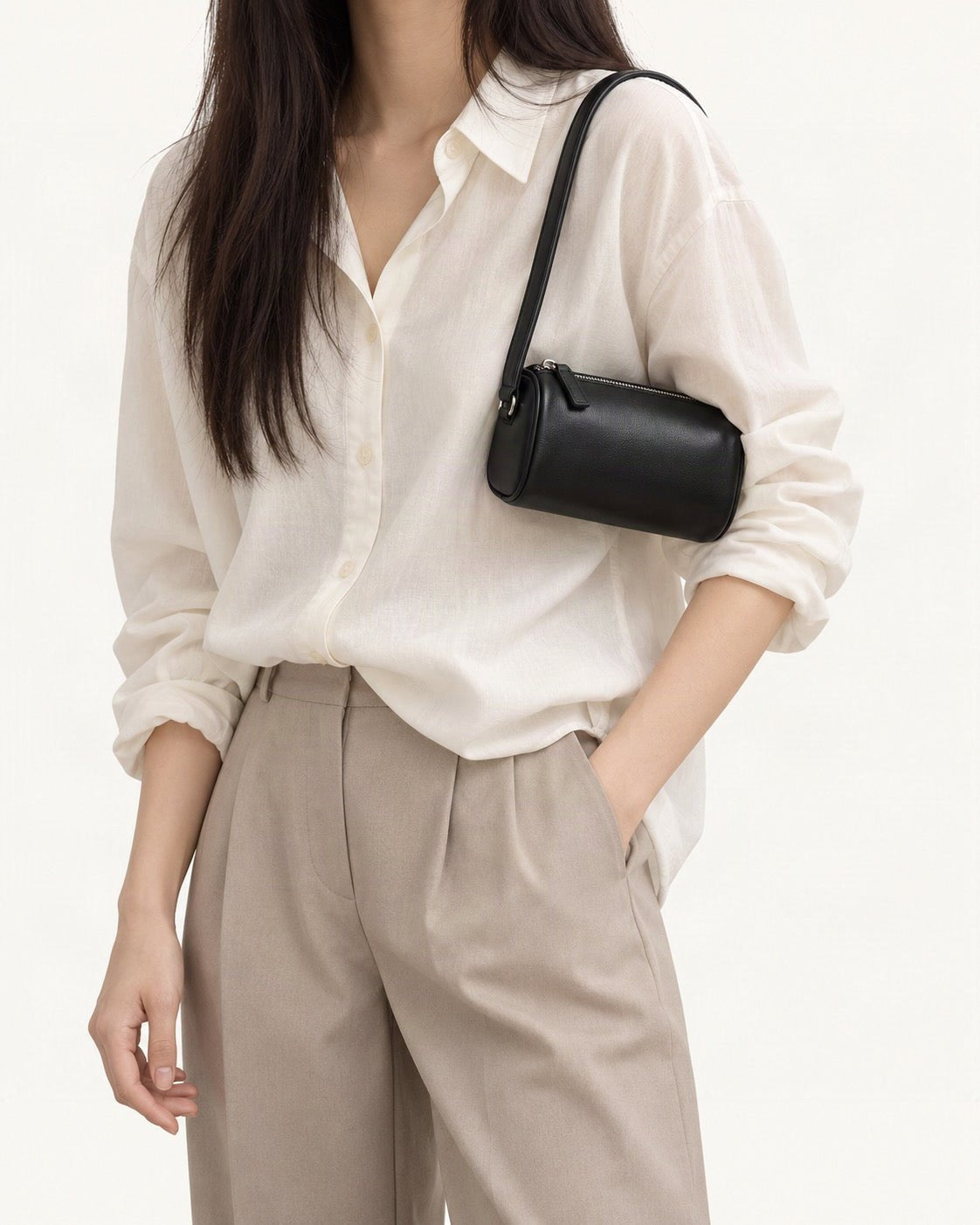 Lambskin Mini Shoulder Bag worn crossbody
